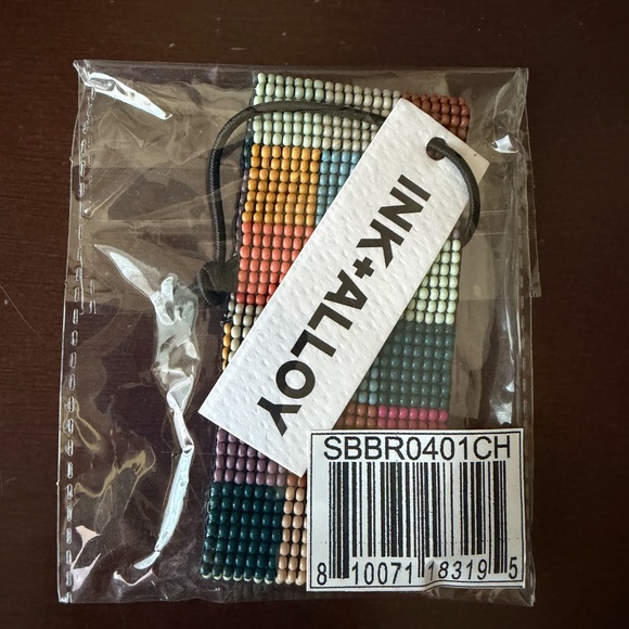 INK + ALLOY Multi Color Large Checkerd Stretch Bracelet NWT - Picture 2 of 3